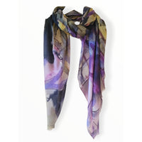 Mila+Mate Dumbarton Rod Iron Pink Modal Silk Luxury scarf