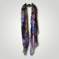 Mila+Mate Dumbarton Rod Iron Pink Silk Luxury scarf