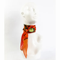Mila+Mate Camila NYC Orange Linen Silk Headscarf
