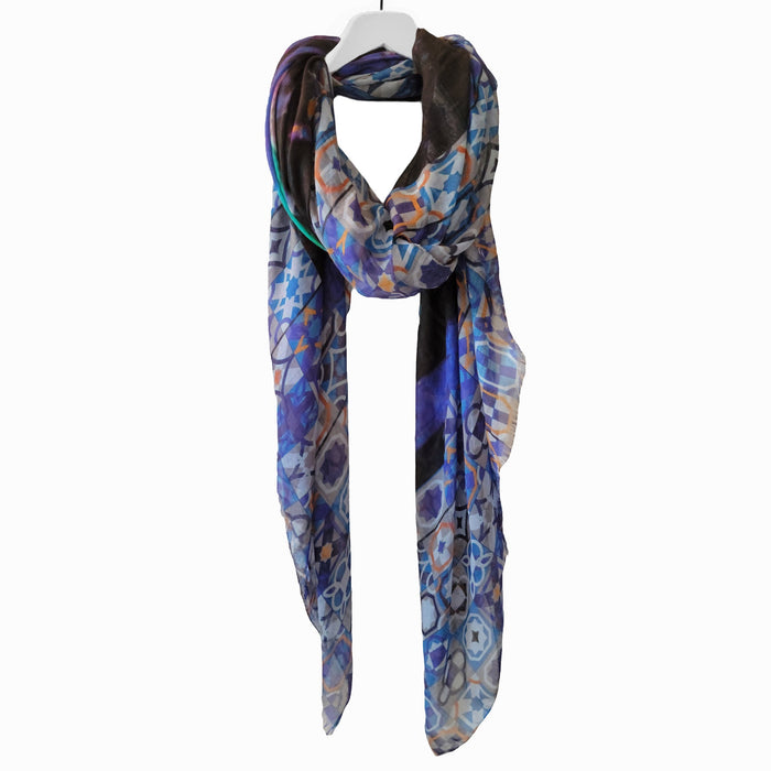 Audrey Retro Blue | Piquet Silk - Mila+Mate