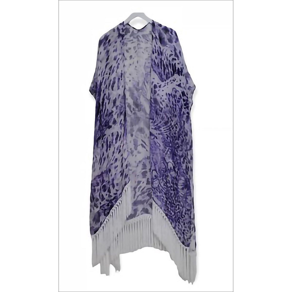 Kaftan - Beach Fringe | Blue Leopards - Mila+Mate