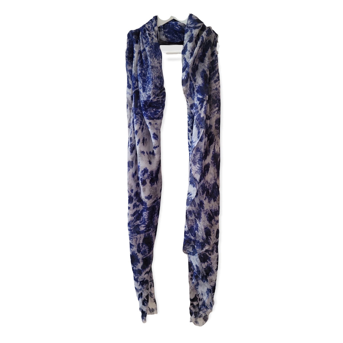 Blue Leopards | Crinkle Silk