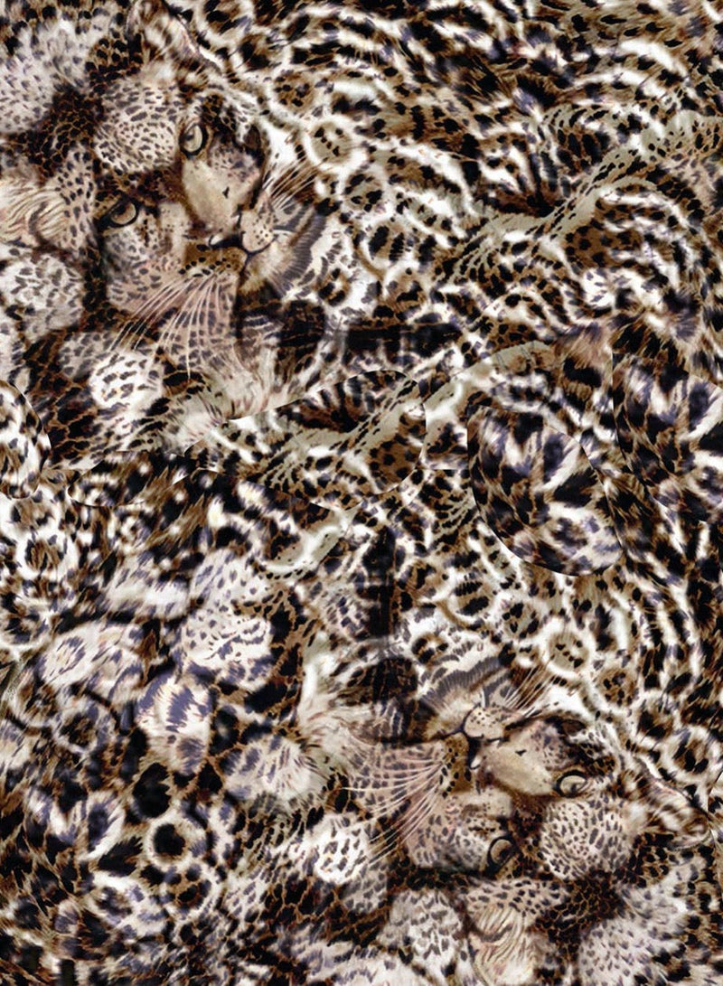 Brown Leopards | Crinkle Silk