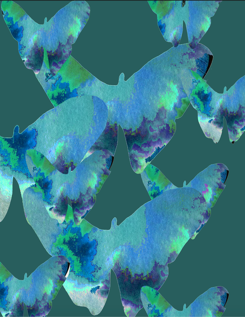 Mariposa Teal | Crinkle Silk - Mila+Mate